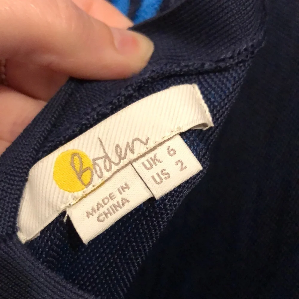 Boden Blue Rowan Pointelle Knitted Dress - Picture 10 of 12